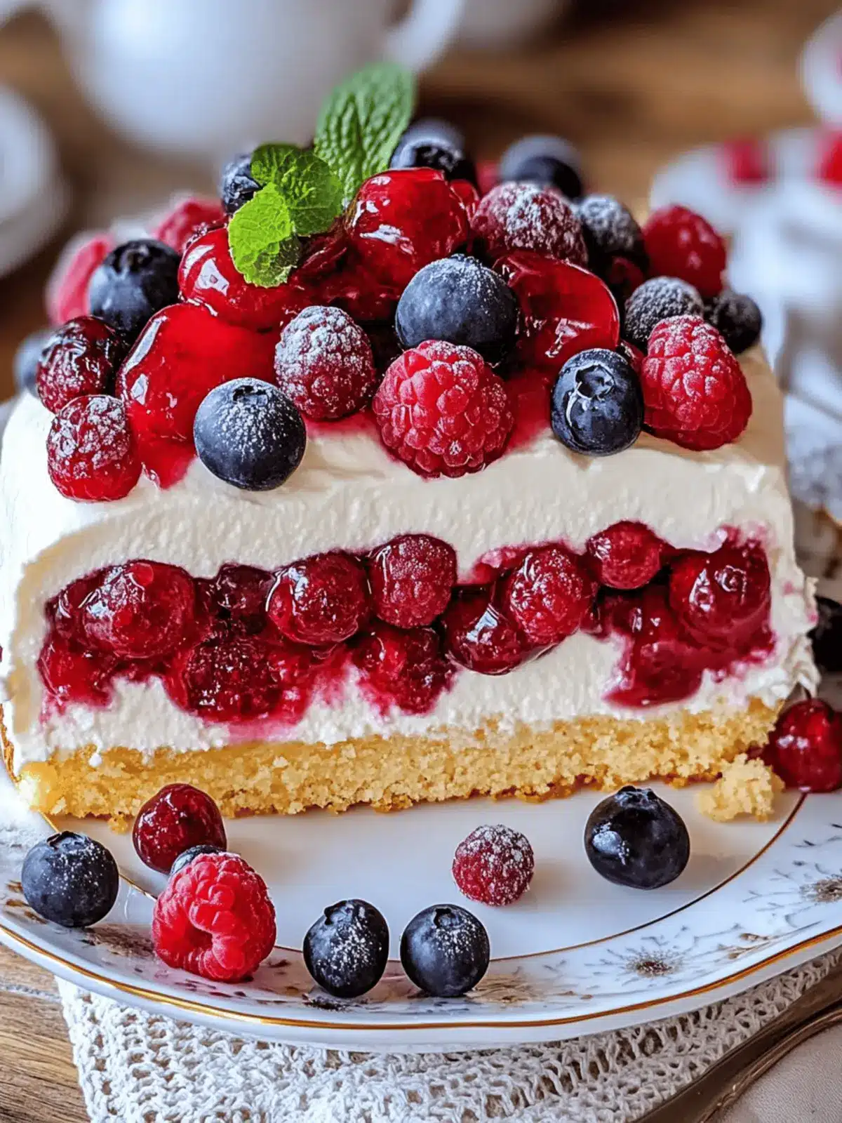 Beerenkuchen mit Cheesecakefüllung