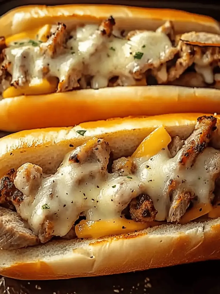 Hähnchen-Cheesesteaks