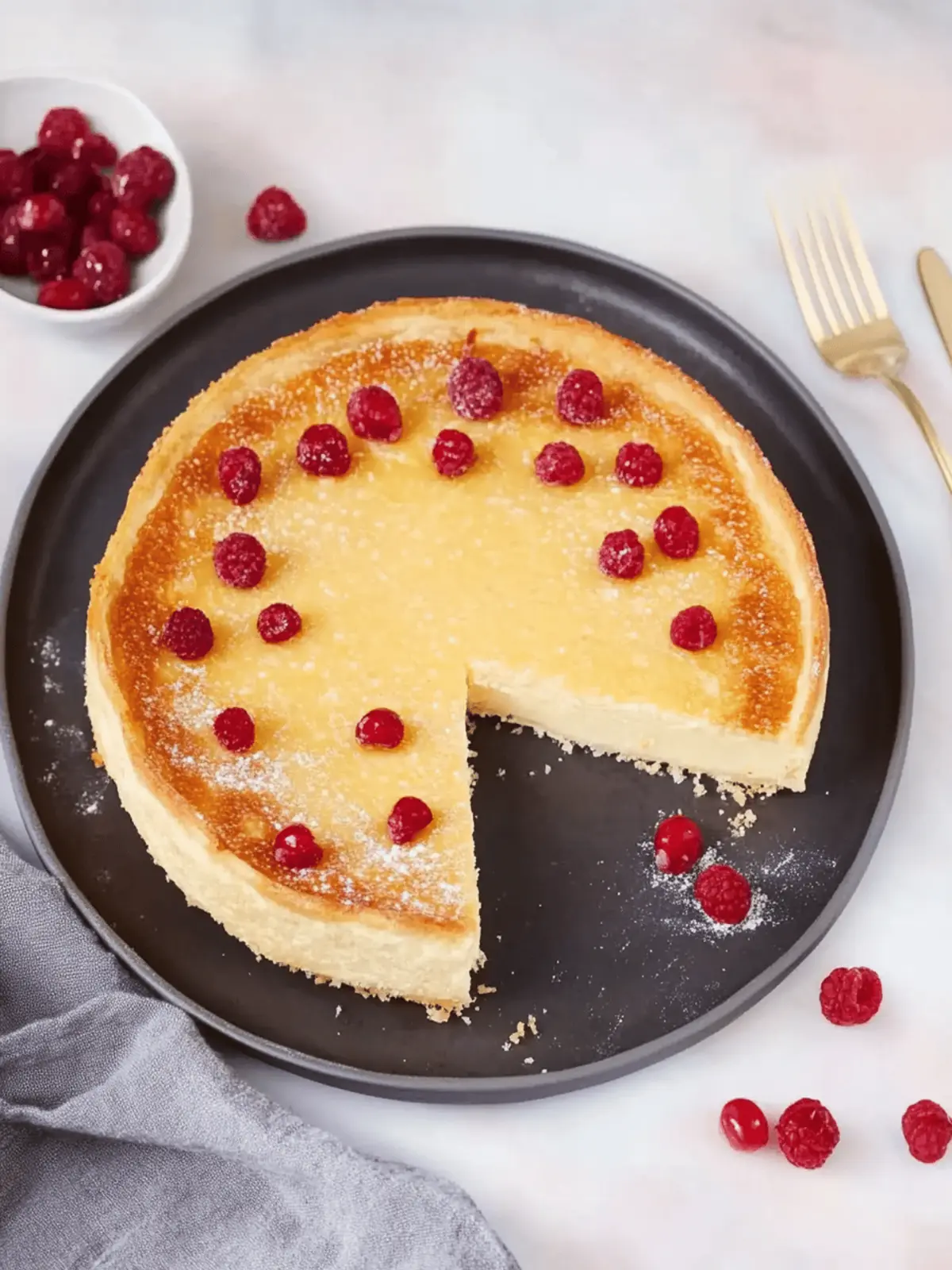 Käsekuchen mit nur 3 Zutaten