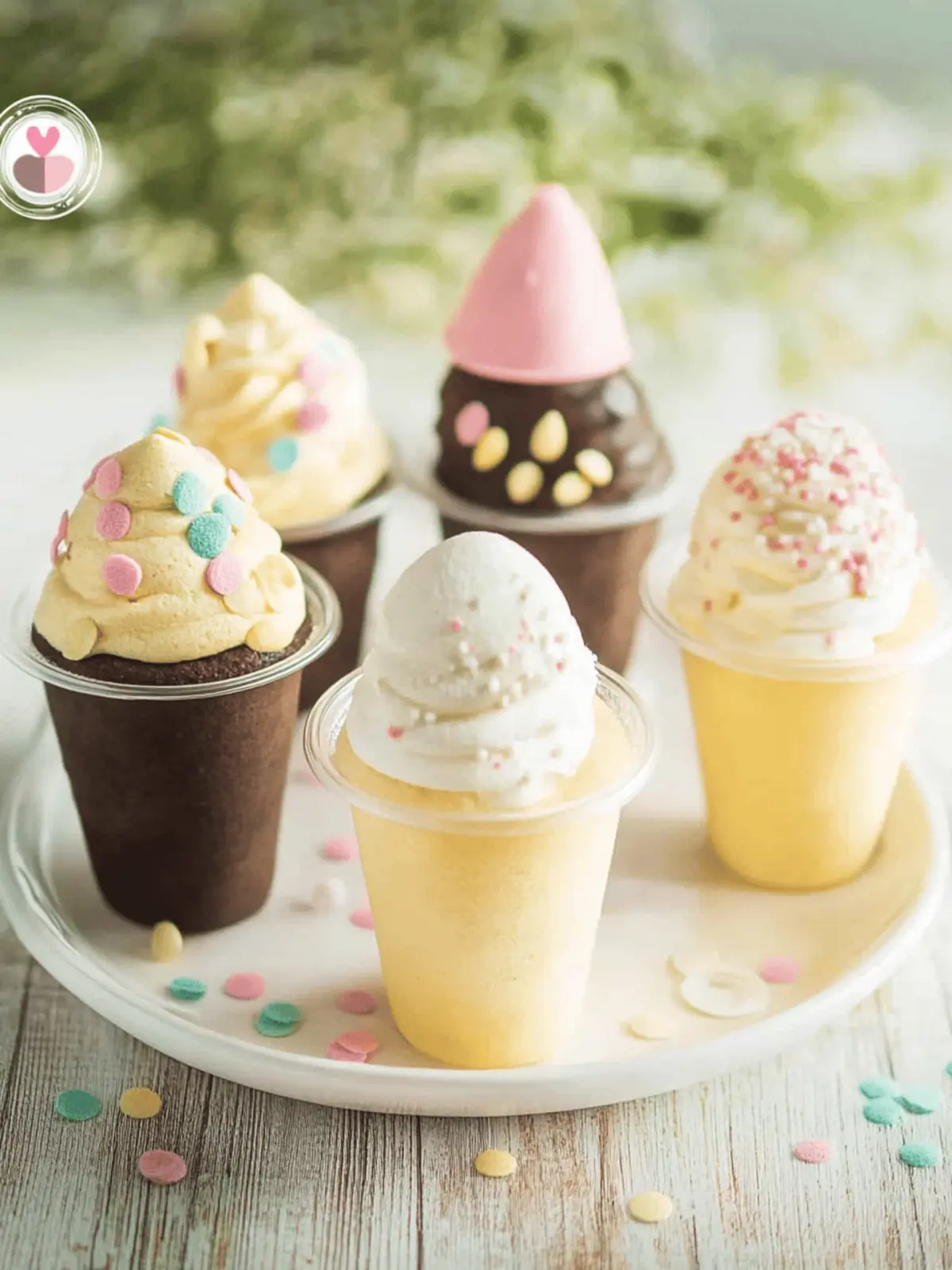 Kuchen im Waffelbecher