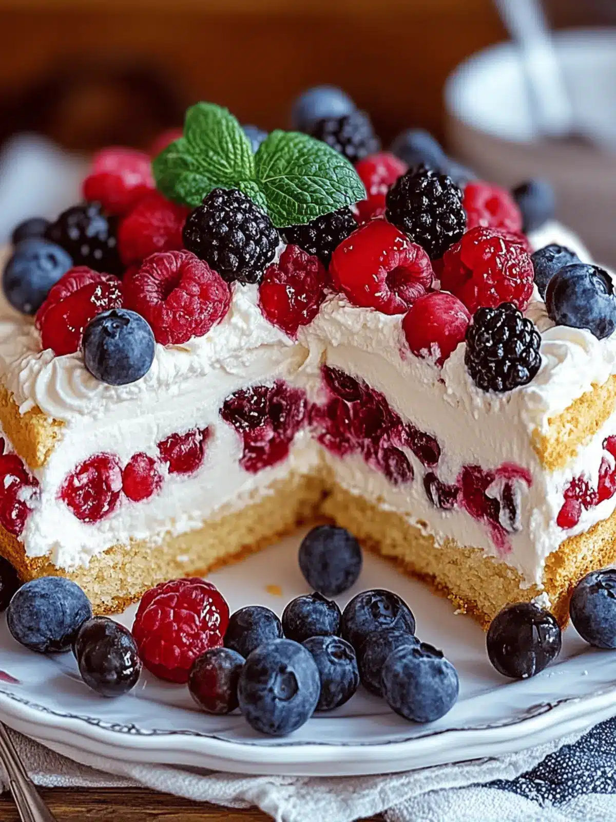 Beerenkuchen mit Cheesecakefüllung