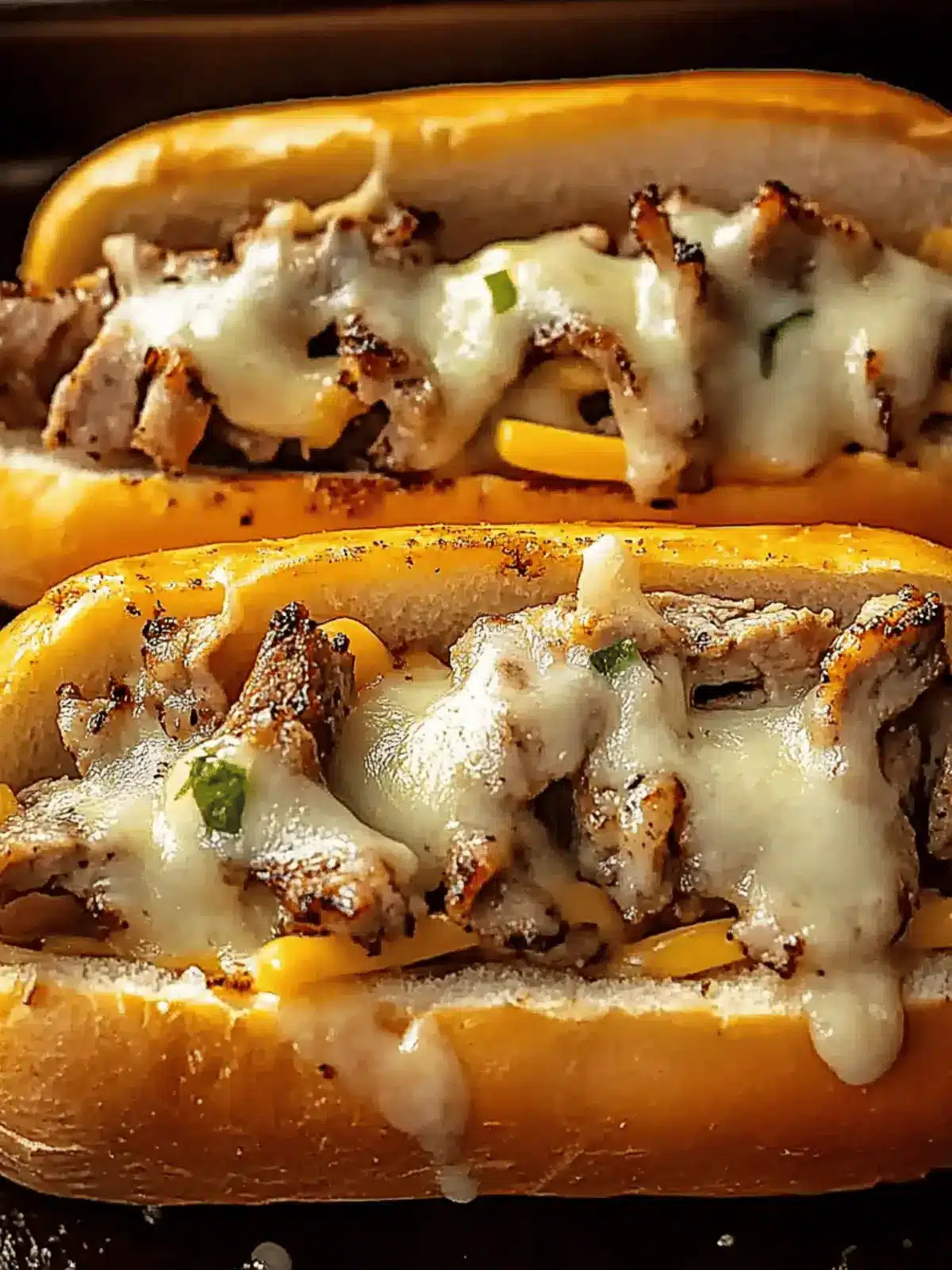 Hähnchen-Cheesesteaks