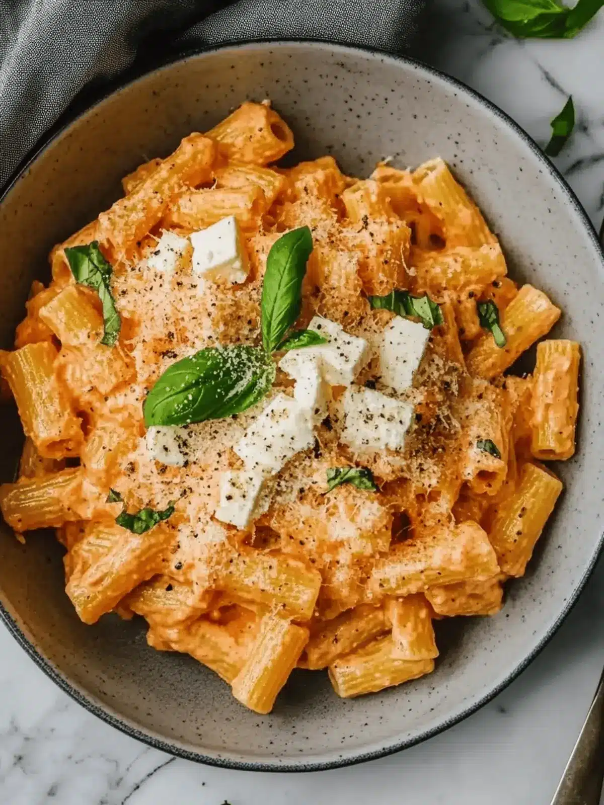 Proteinnudeln mit Hüttenkäse