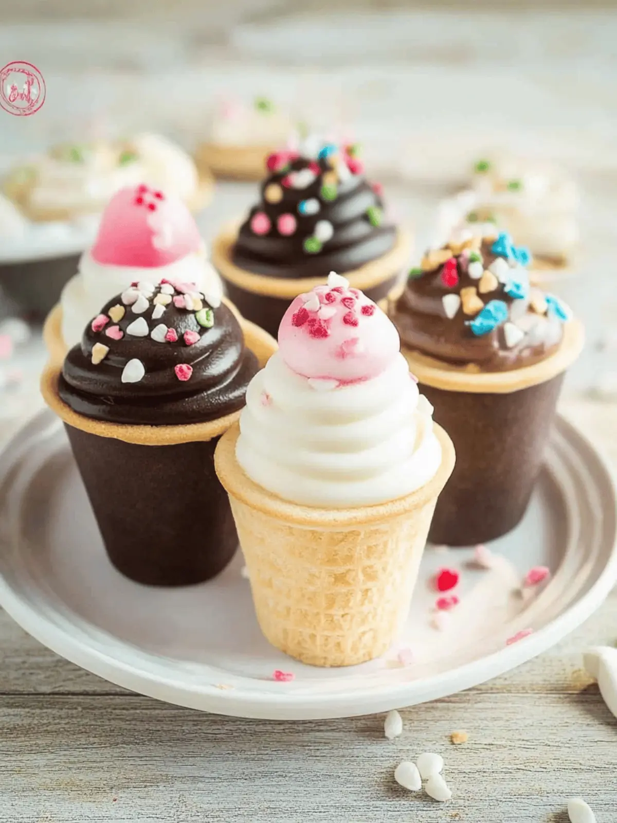 Kuchen im Waffelbecher