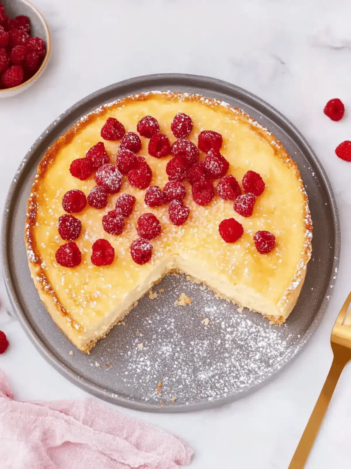 Käsekuchen mit nur 3 Zutaten