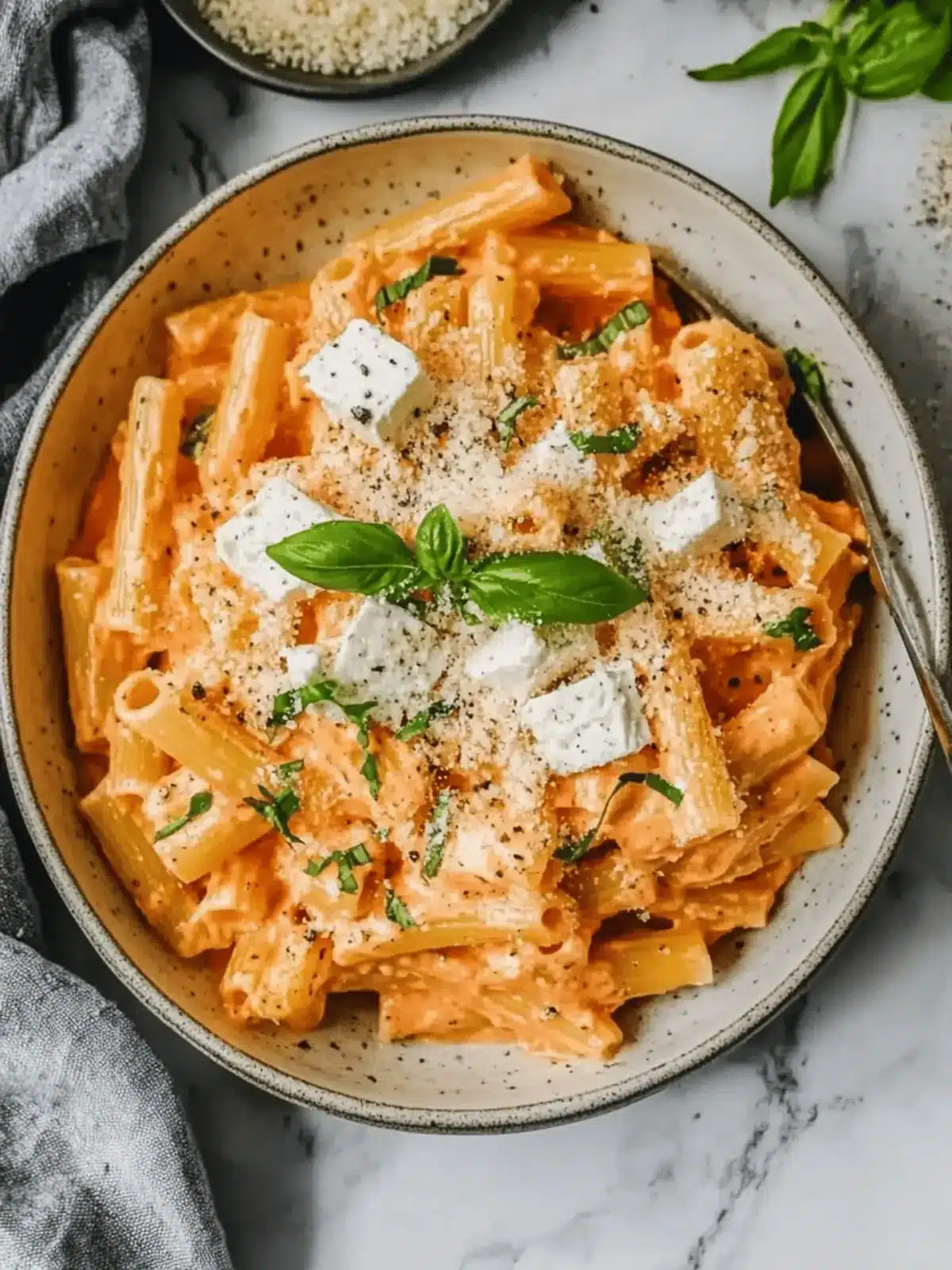 Proteinnudeln mit Hüttenkäse