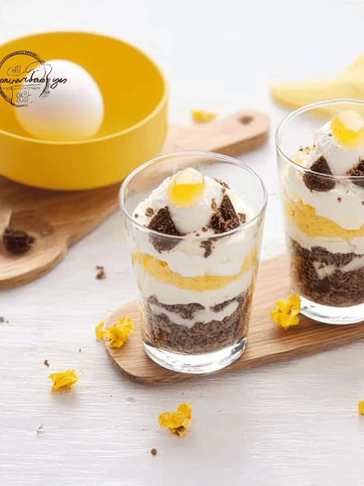 Quick, simple eggnog dessert in a glass