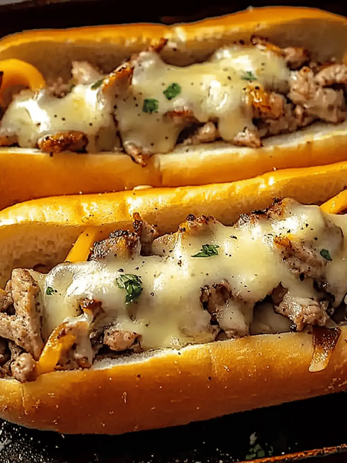 Hähnchen Cheesesteaks