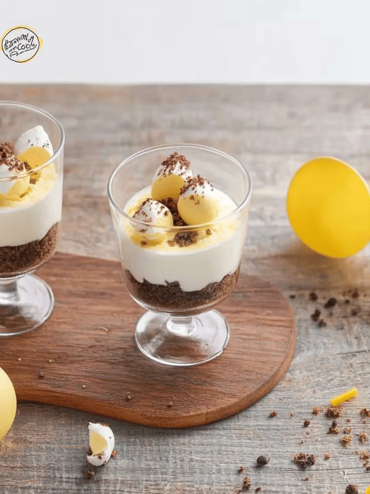 Quick, simple eggnog dessert in a glass