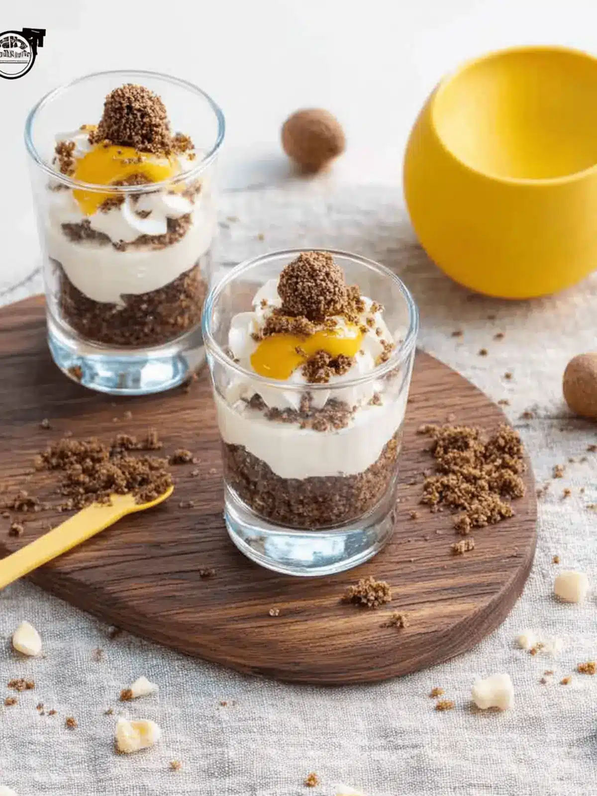 Quick, easy egg liqueur dessert in a glass