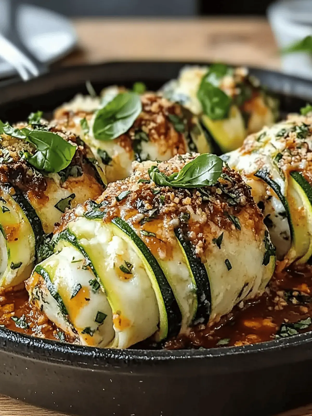 Zucchini-Lasagne-Rollen