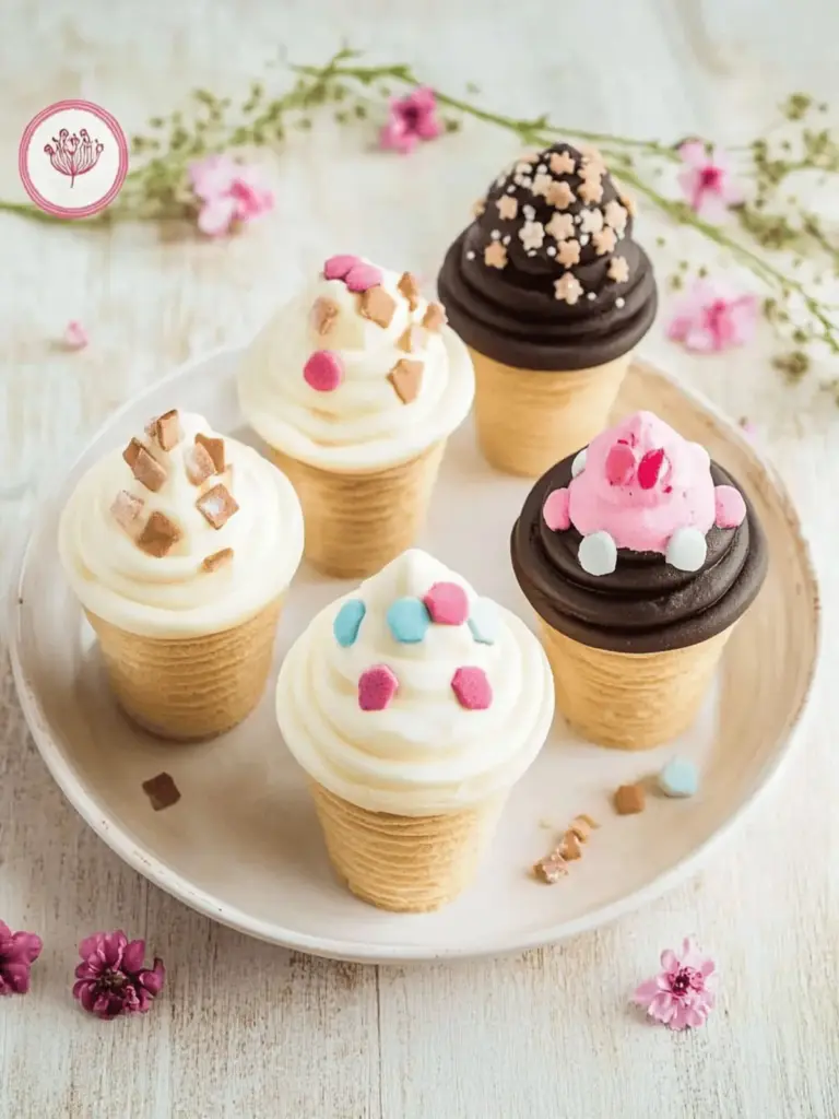 Kuchen im Waffelbecher