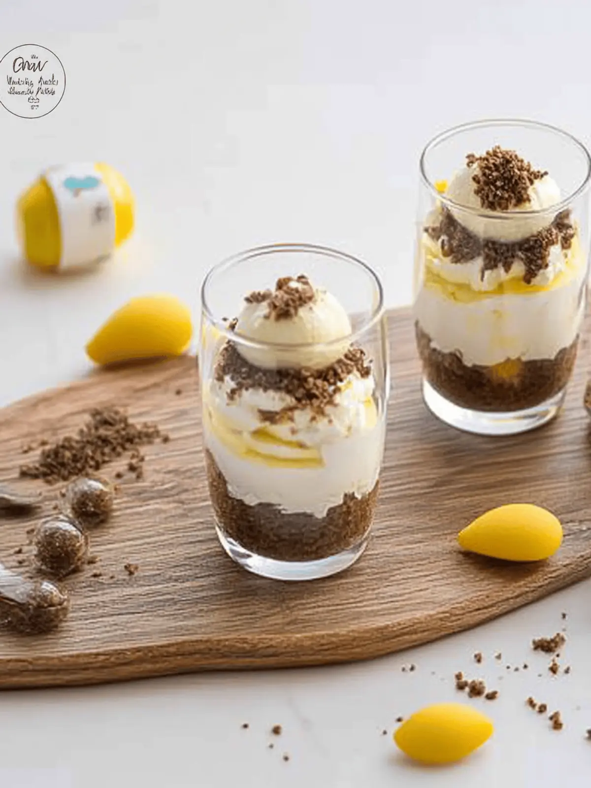 Quick, simple eggnog dessert in a glass