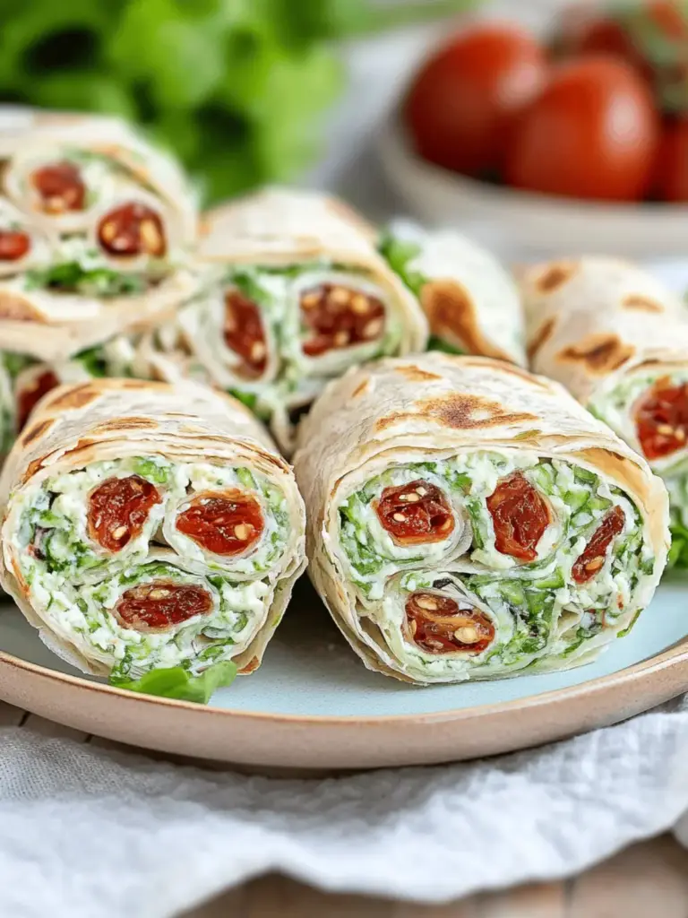 Vegetarian Wrap Rolls with Arugula and Tomatoes