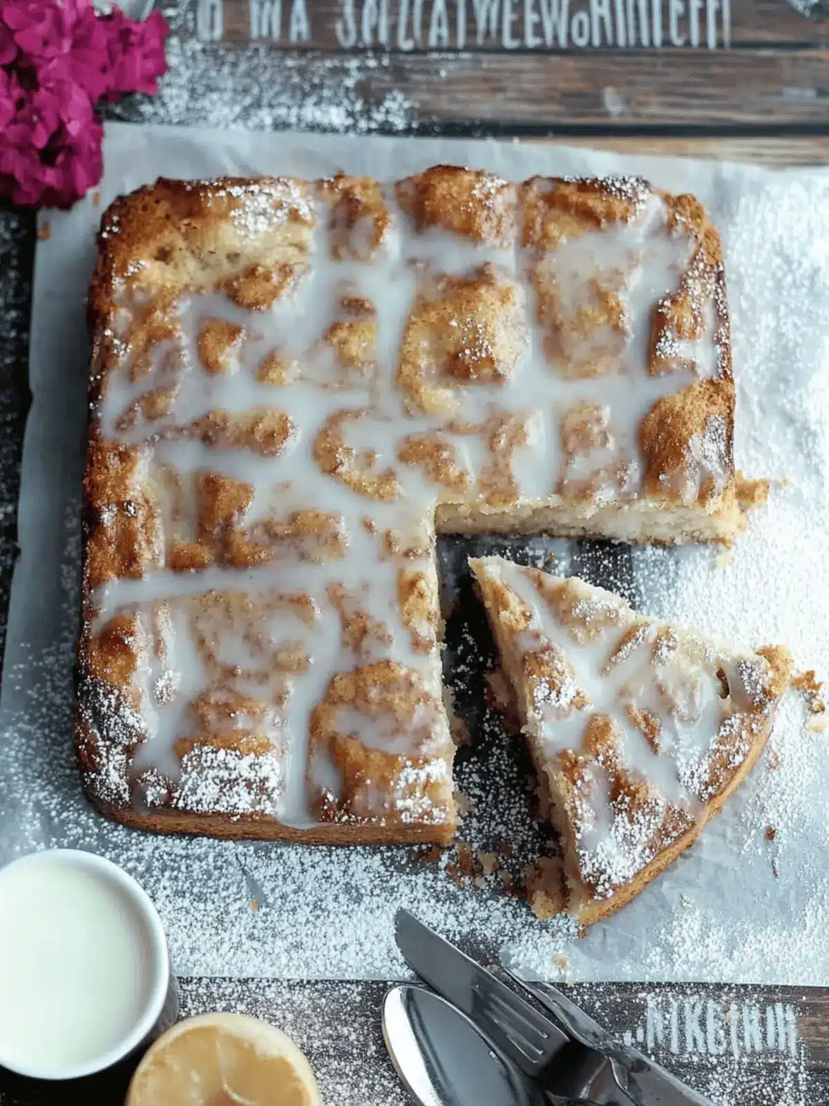 Zimtschnecken Kuchen ohne Hefe vom Blech