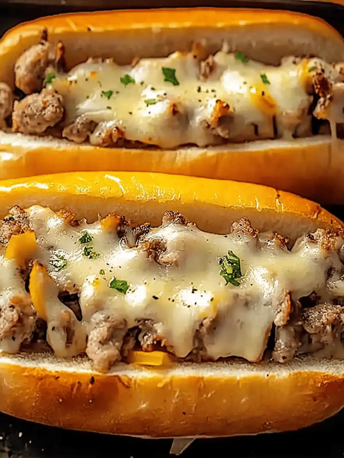 Hähnchen Cheesesteaks