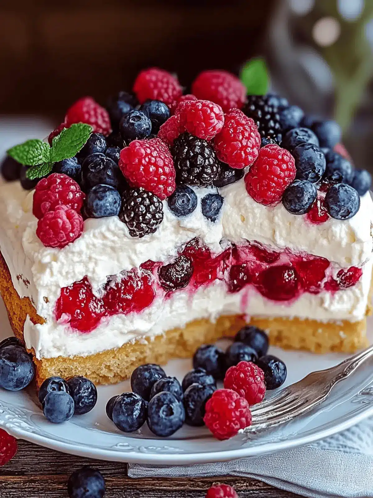 Beerenkuchen mit Cheesecakefüllung