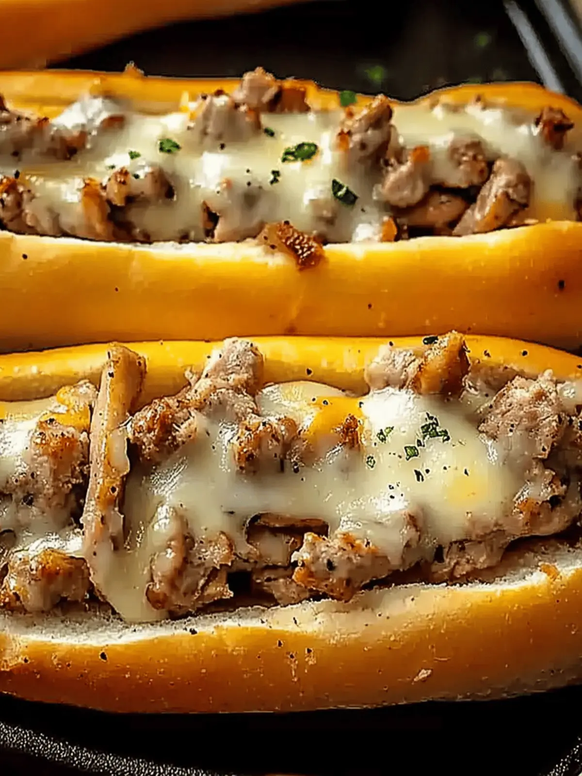 Hähnchen-Cheesesteaks