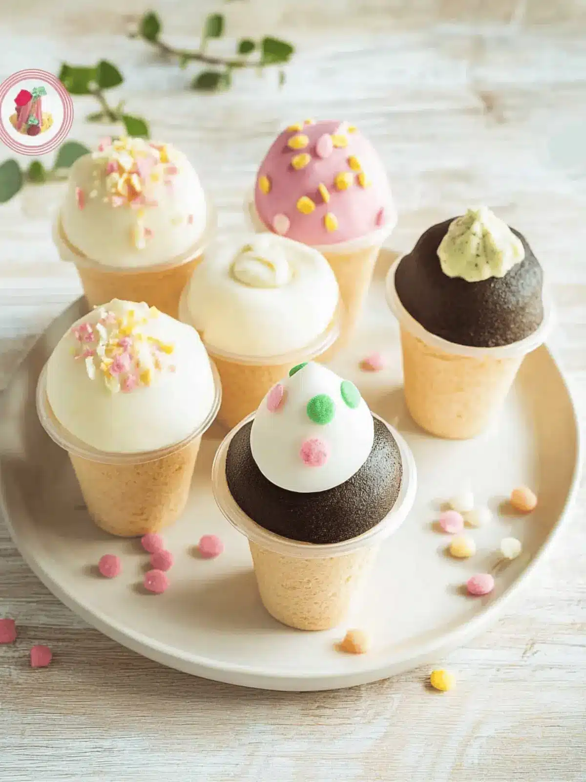 Kuchen im Waffelbecher