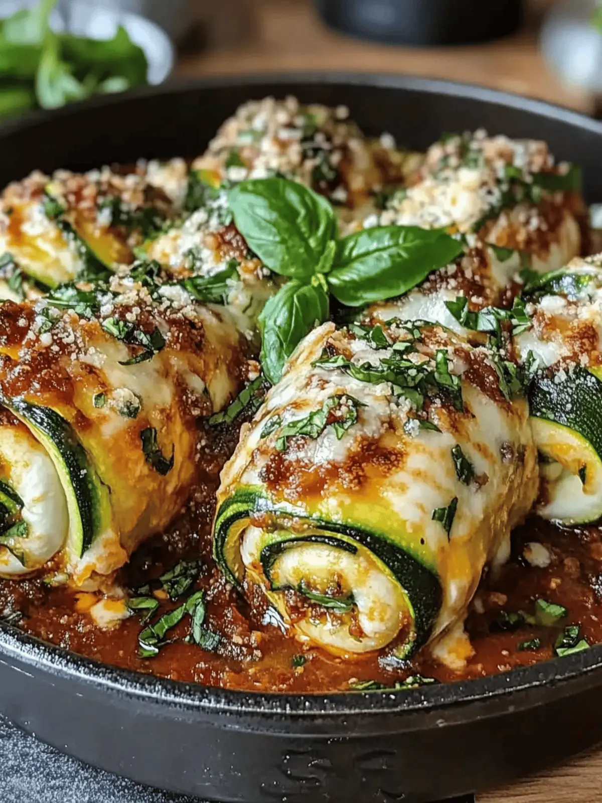 Zucchini-Lasagne-Rollen