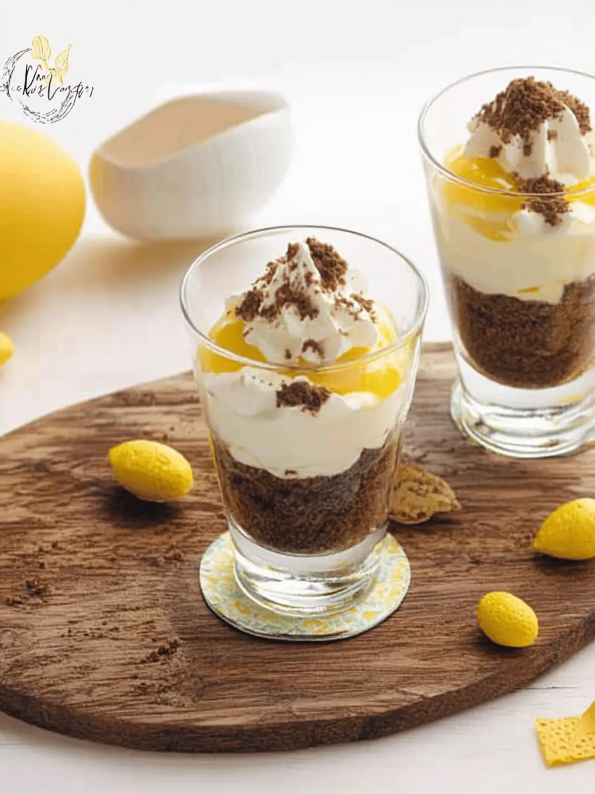 Quick, easy egg liqueur dessert in a glass