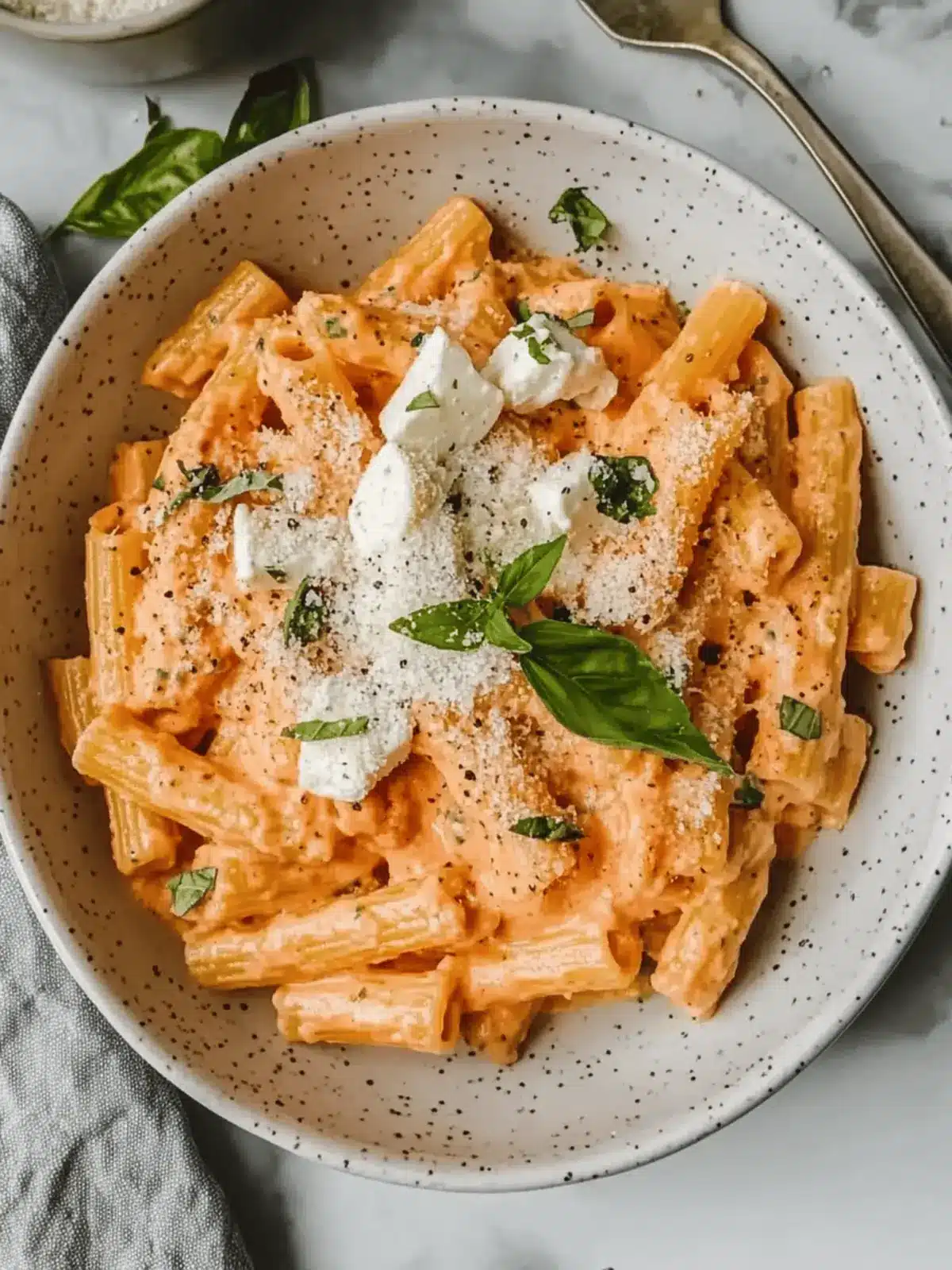 Proteinnudeln mit Hüttenkäse