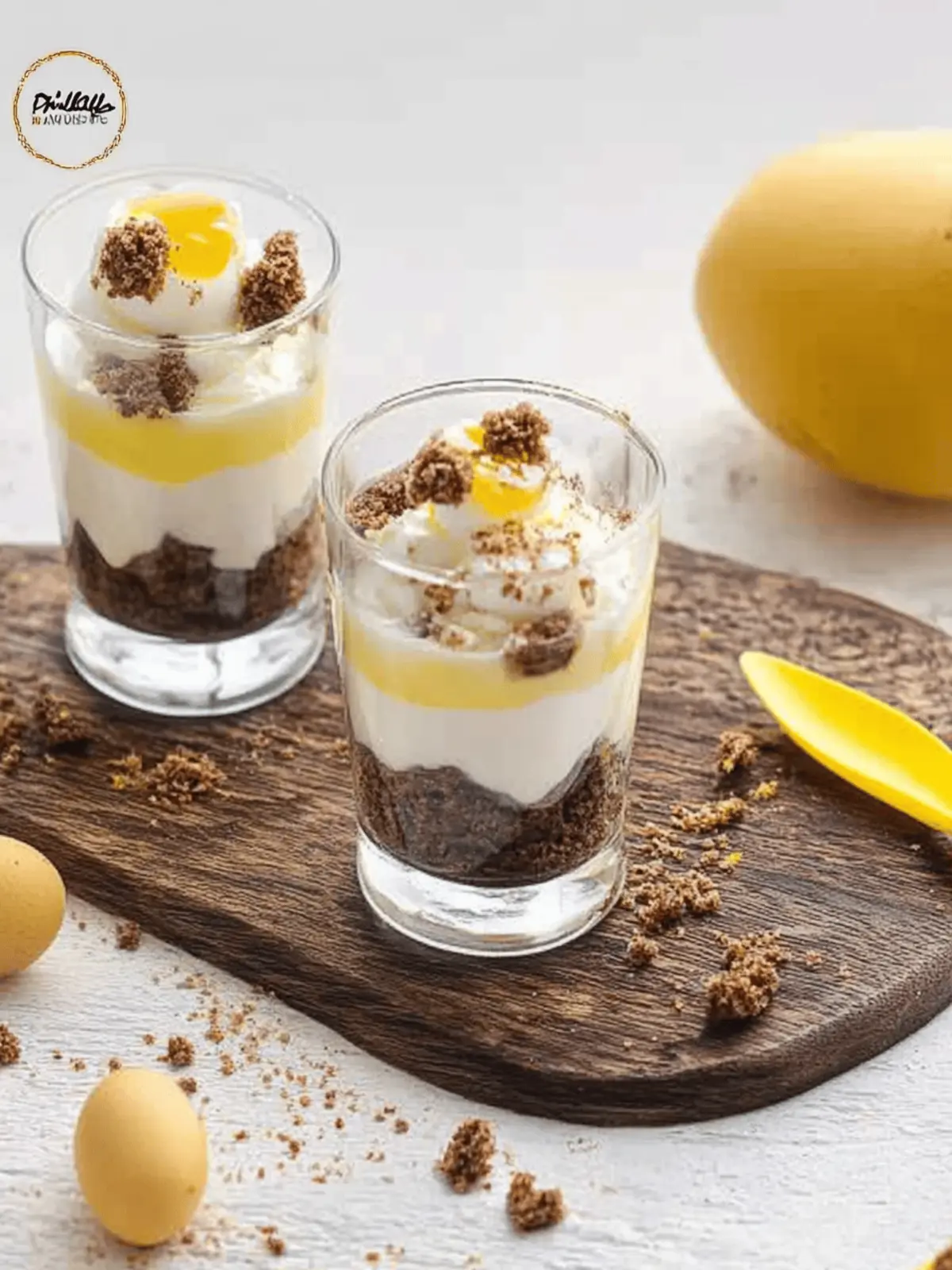 Quick, simple eggnog dessert in a glass