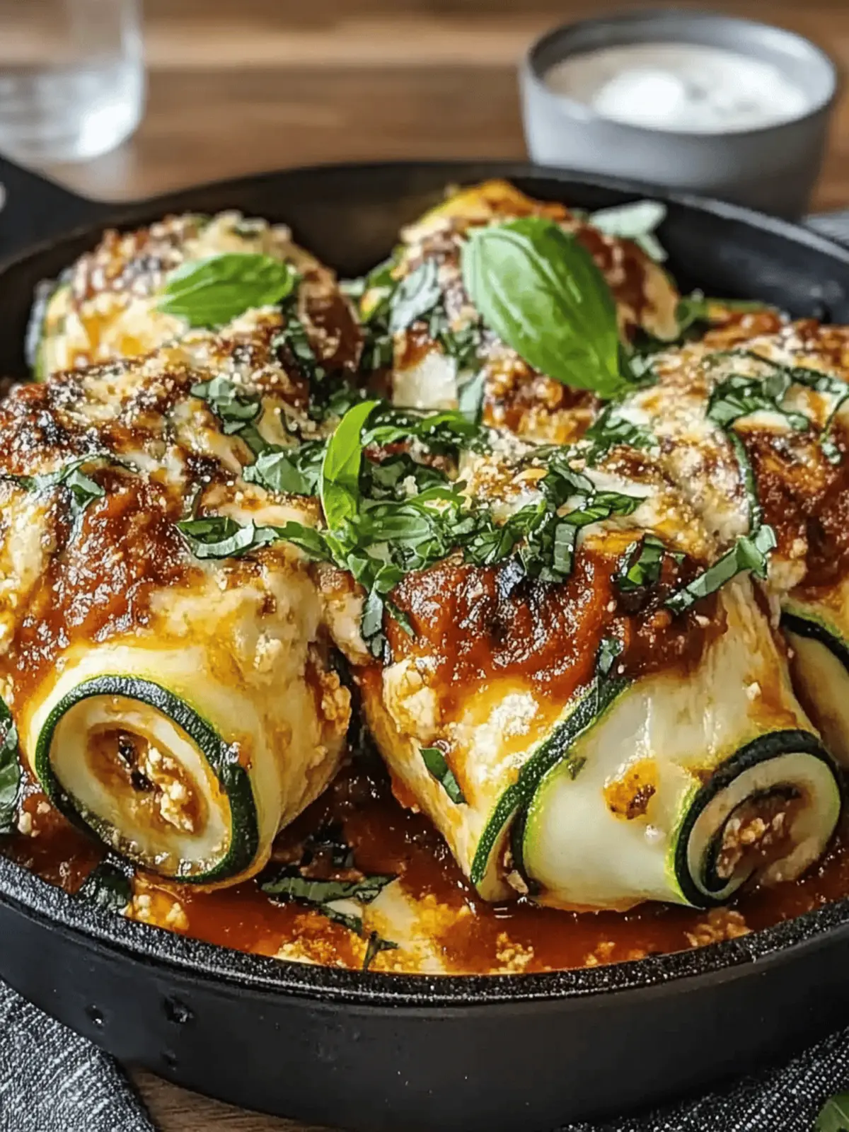 Zucchini-Lasagne-Rollen