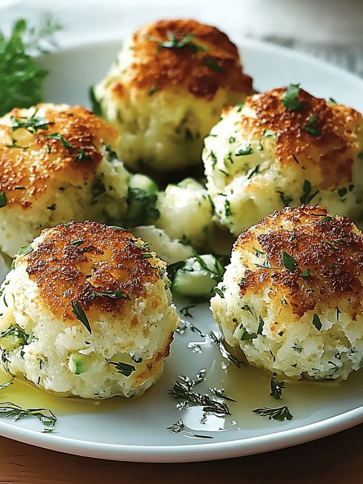 zucchini feta Bällchen