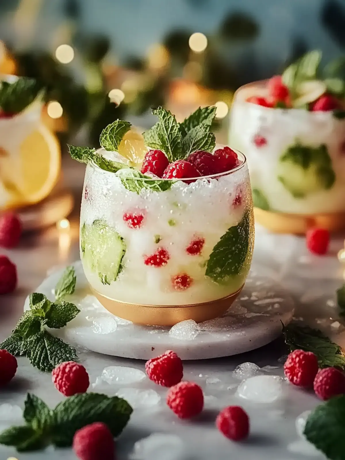 Weiße Weihnachts-Mojitos