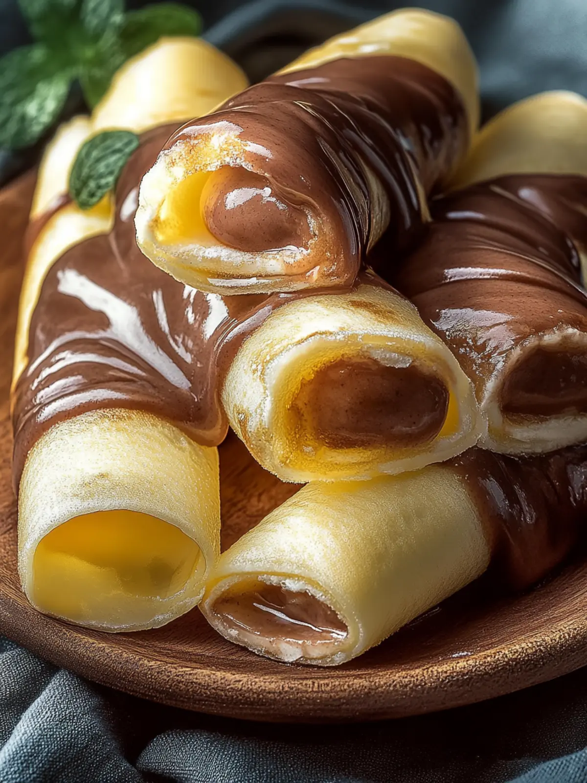 Schoko-Crêpe-Röllchen