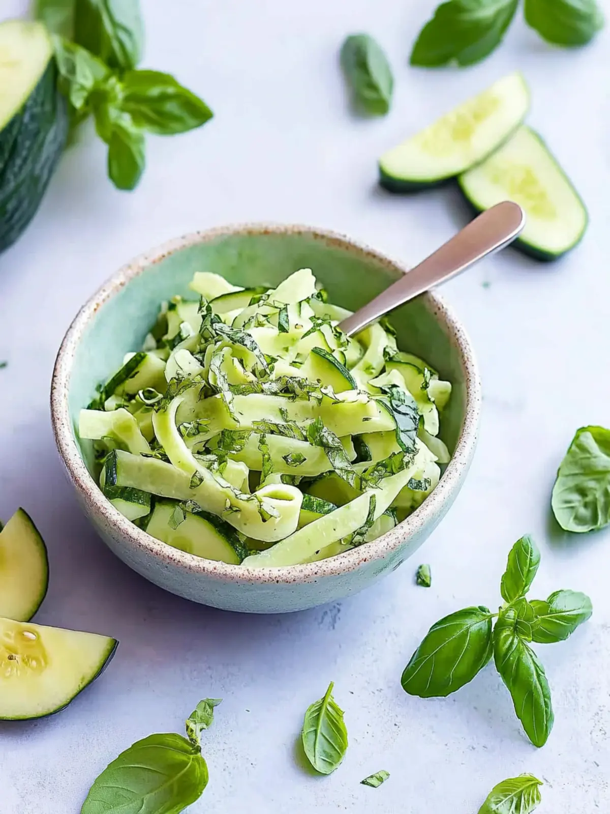 roh geraspelter Zucchinisalat