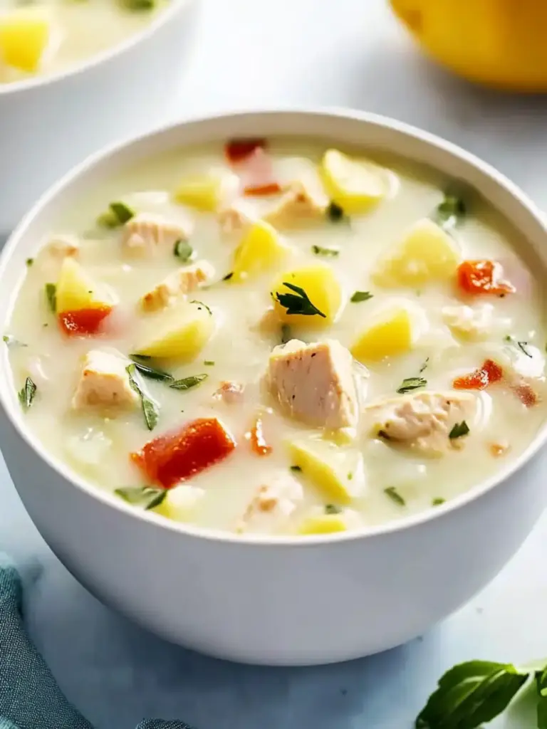 Herzhafte Hühner-Kartoffelsuppe