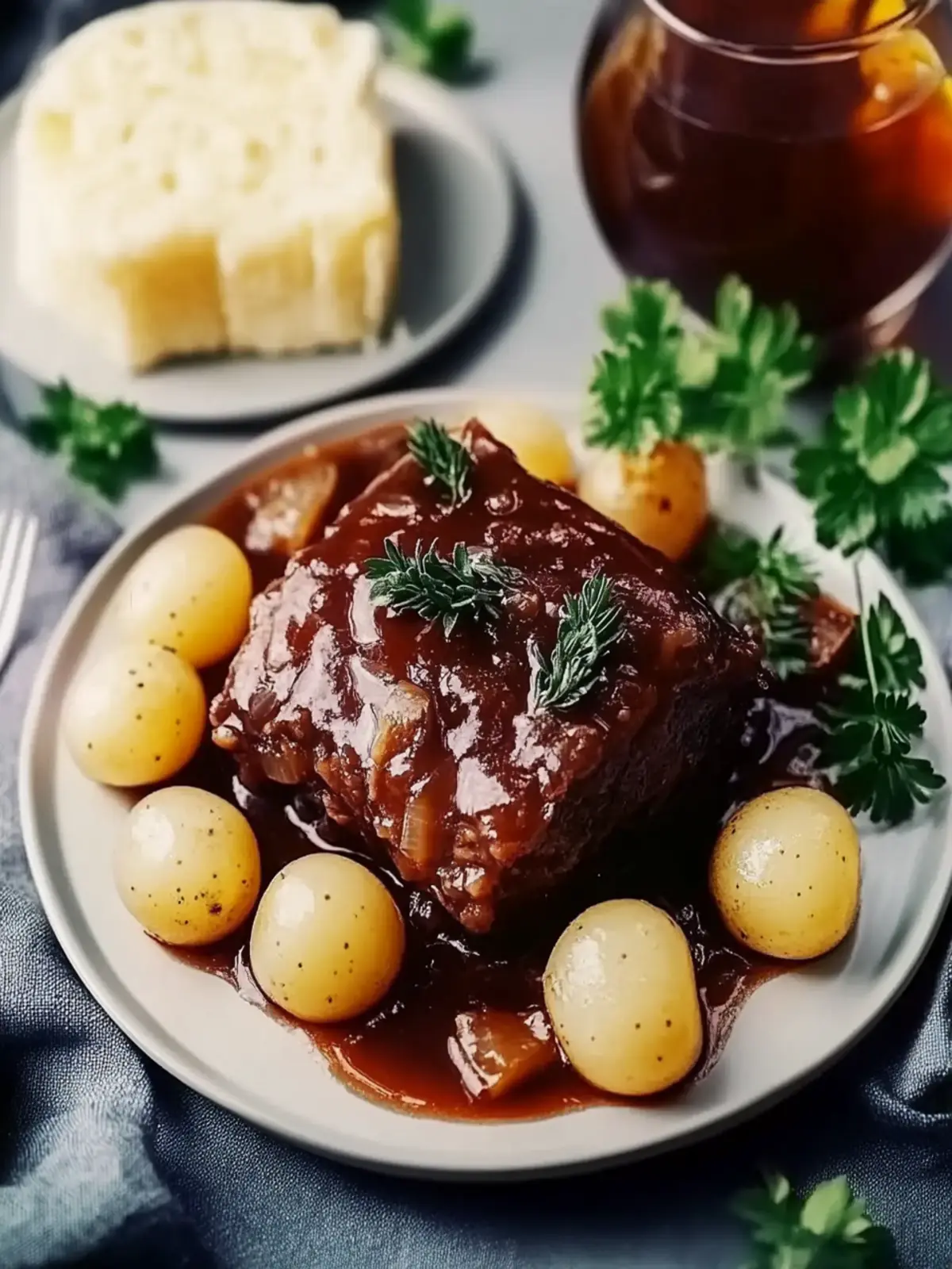 Weihnachtsbraten mit Rotwein
