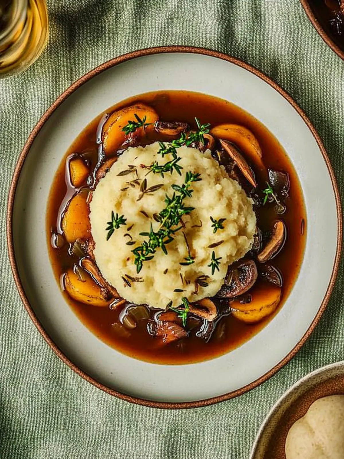 Veganes Gulasch mit Pilzen