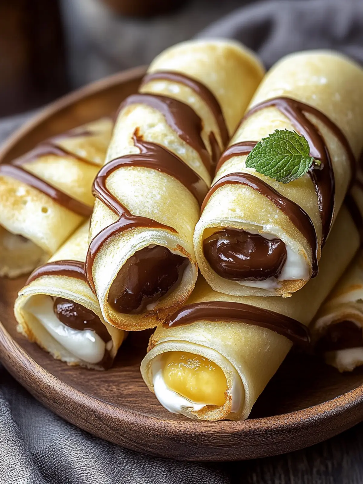 Schoko-Crêpe-Röllchen