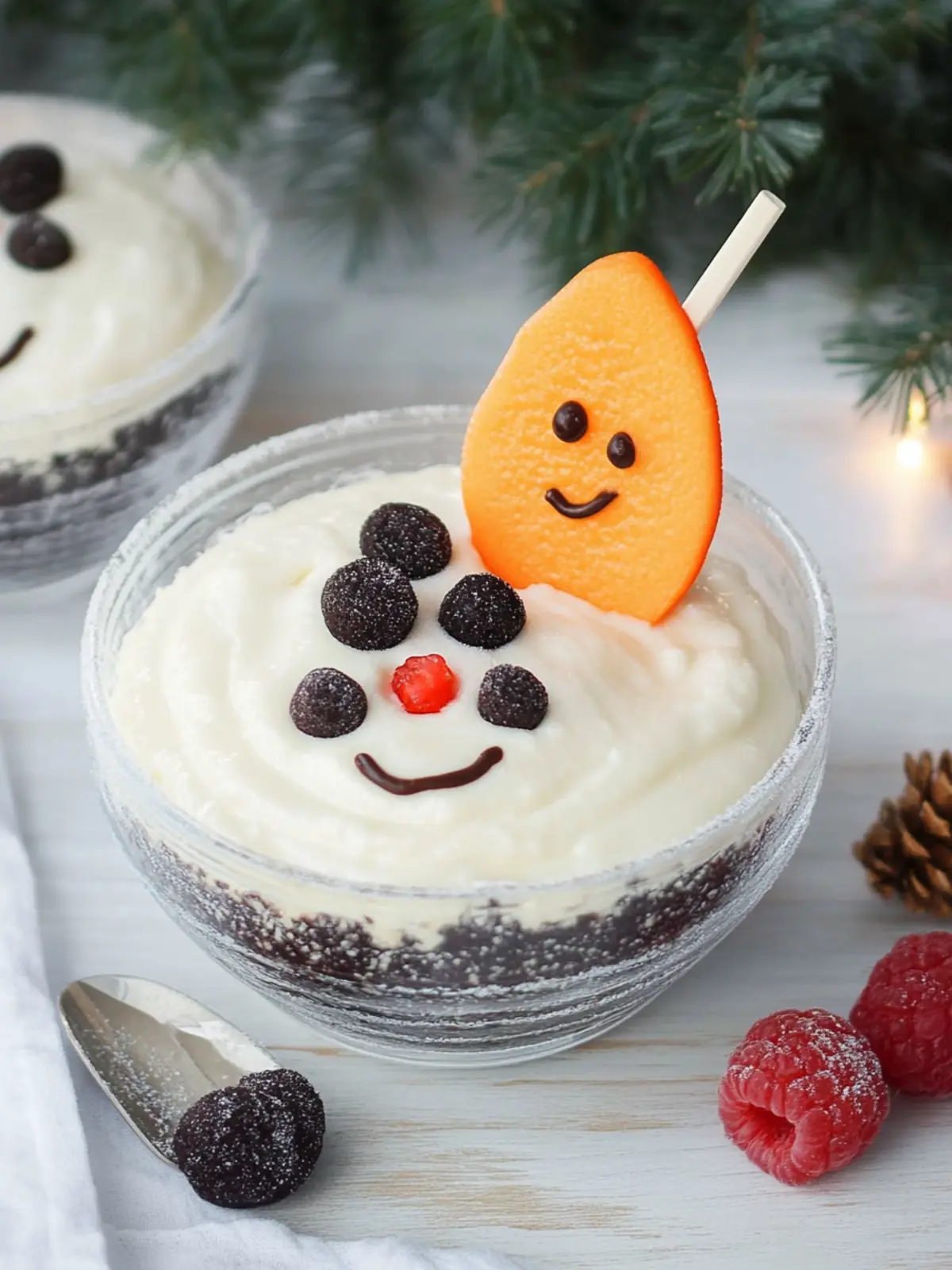 Geschmolzener Schneemann-Dessert