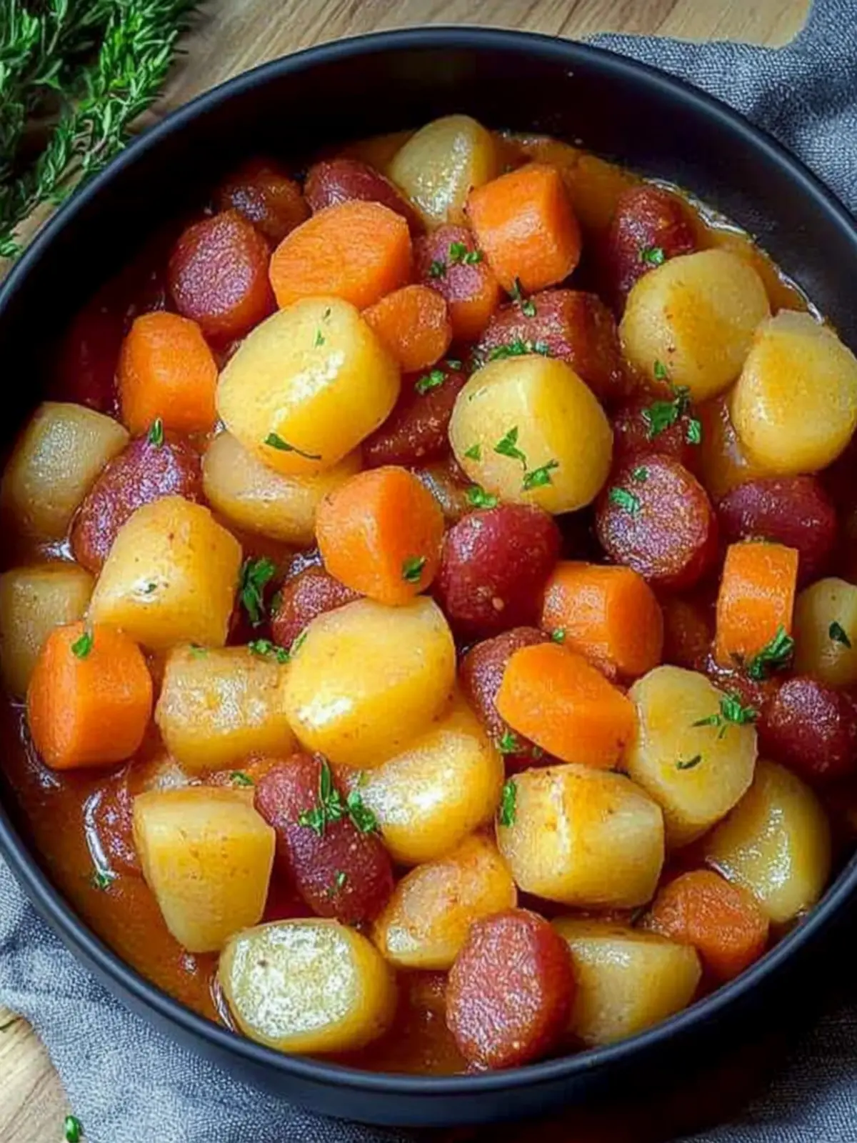 Mohren und Kartoffel Eintopf