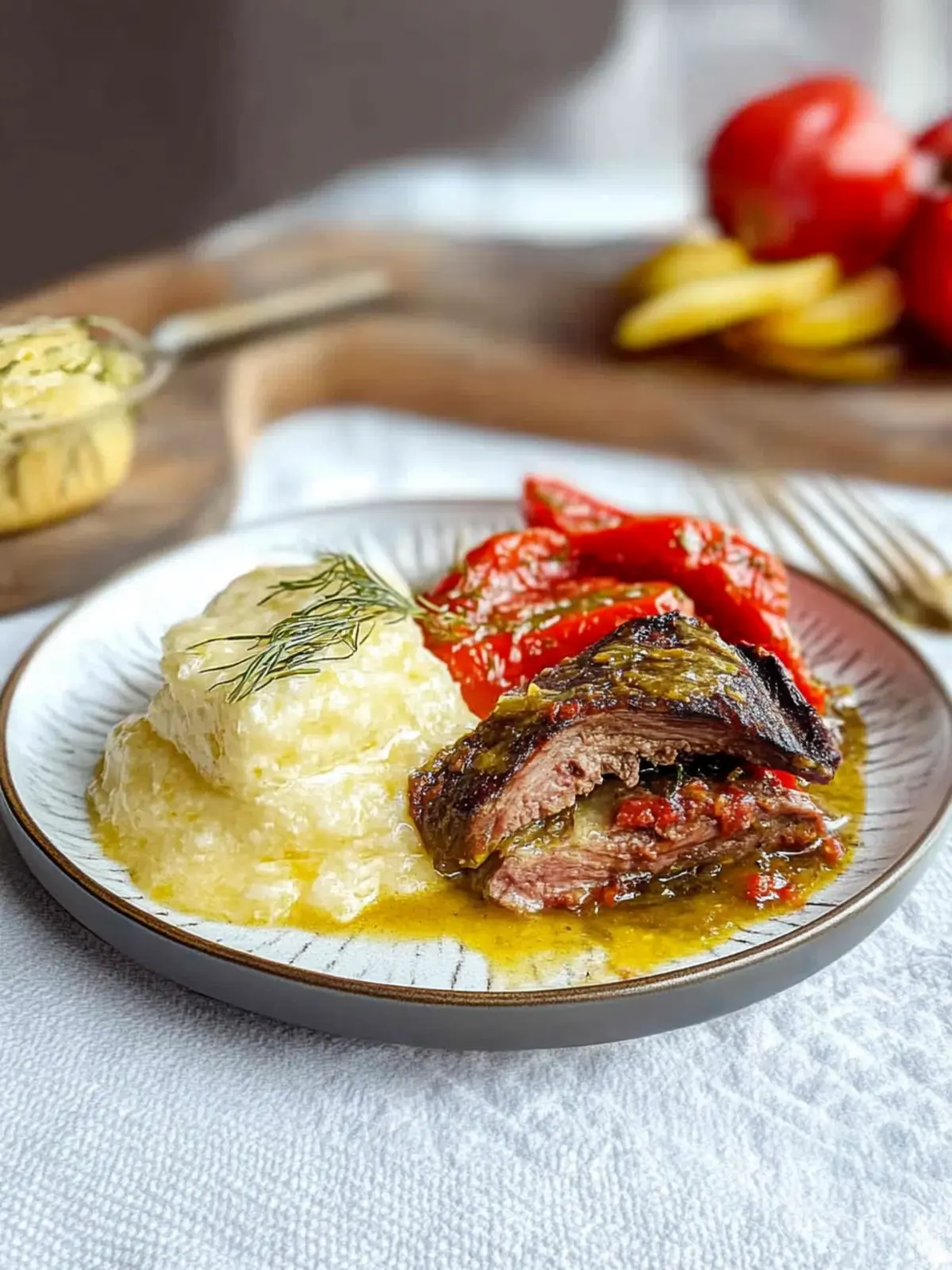 Rinderroulade-Schichtbraten