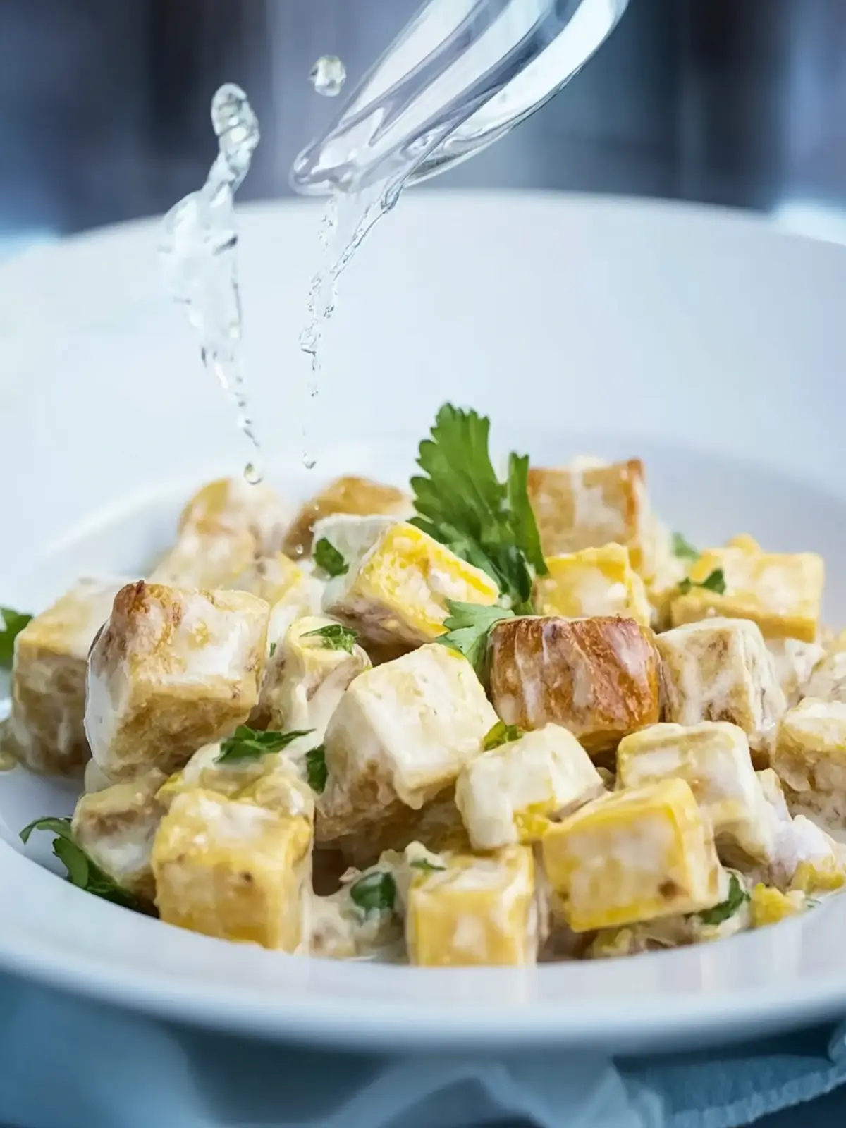 Roasted dumplings with egg