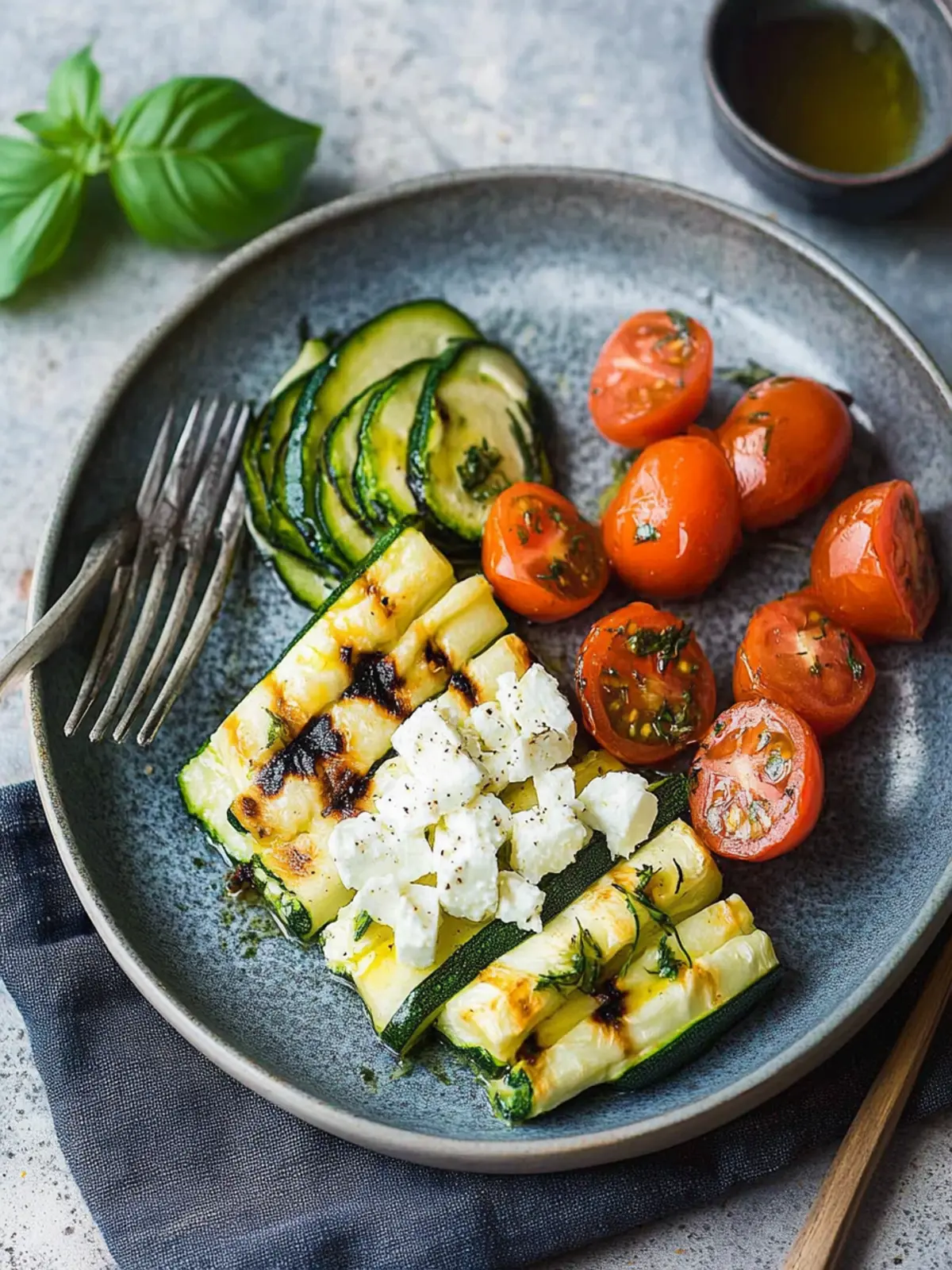 Zucchinipäckchen mit Feta