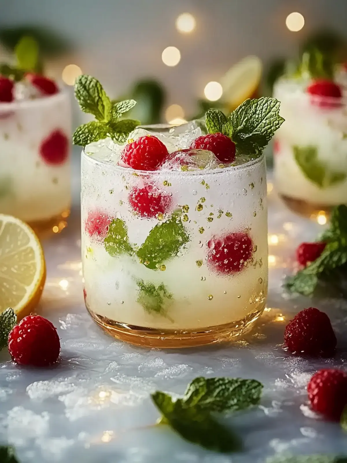 Weiße Weihnachts-Mojitos