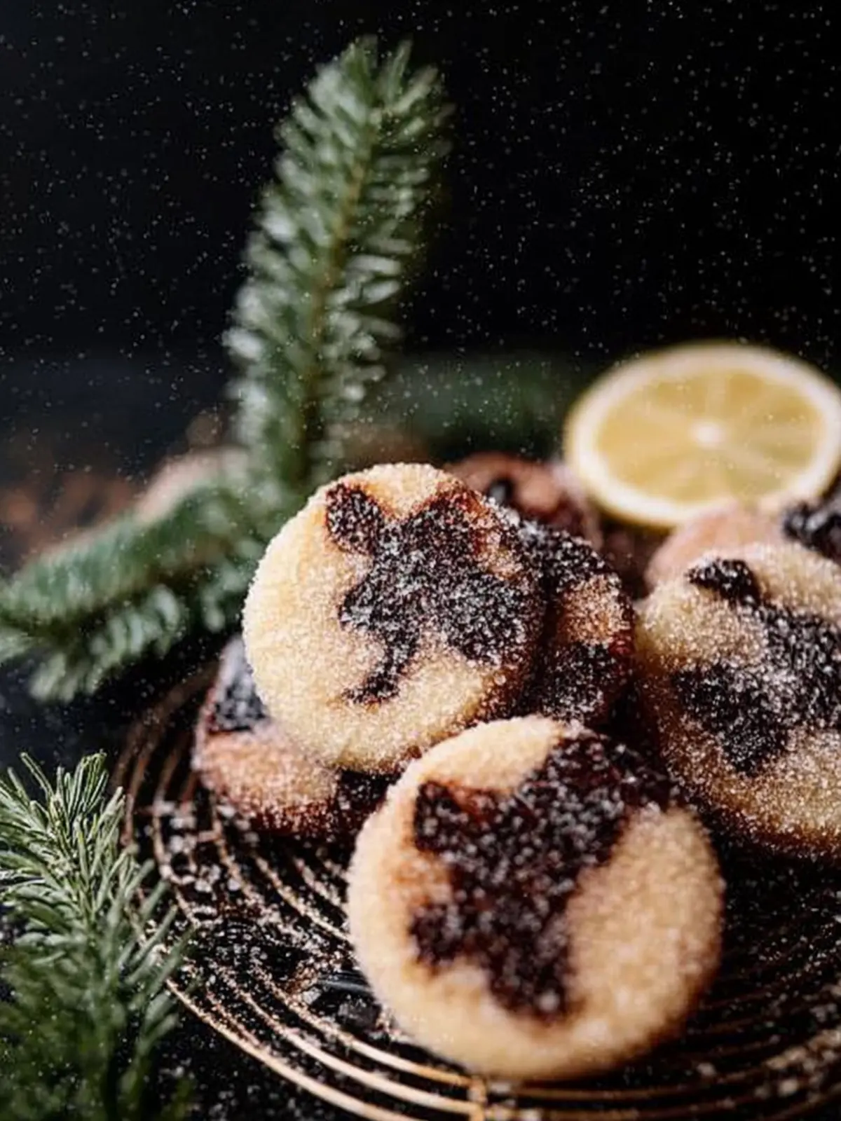 Marmoriertes Schwarz-Weiß-Gebäck