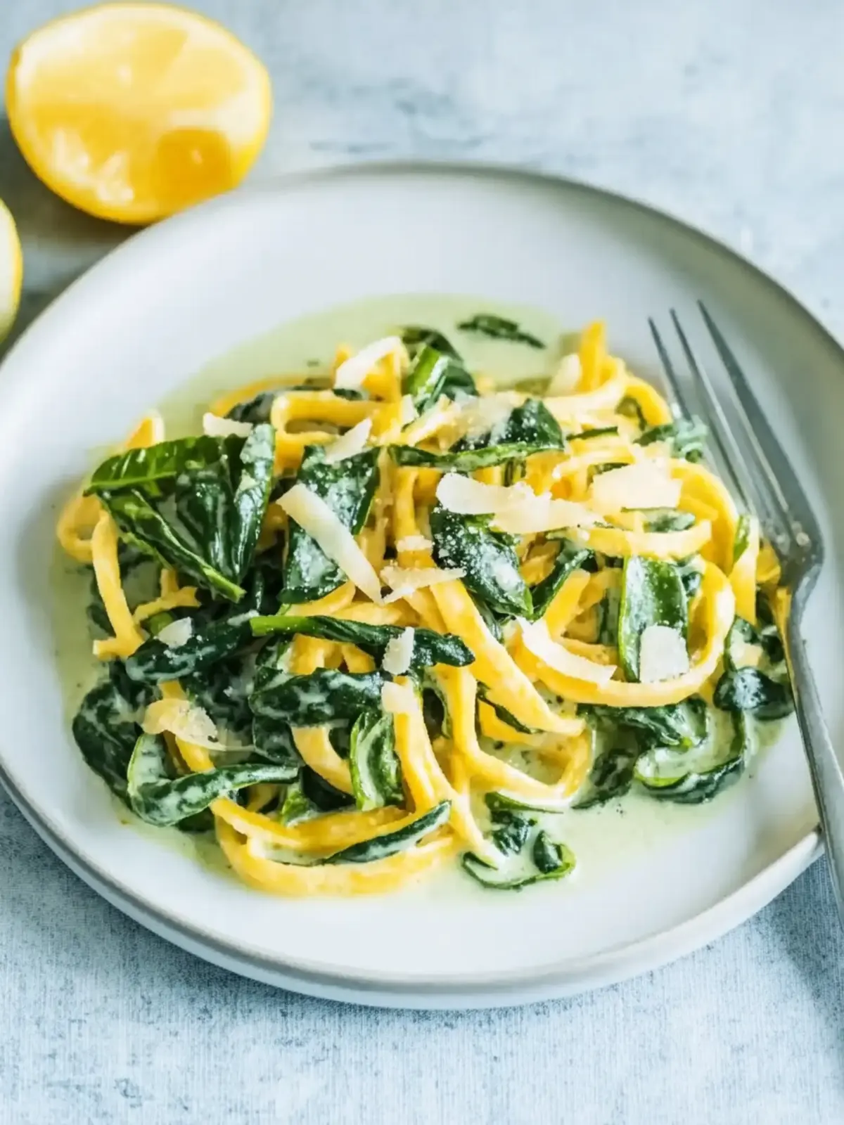 Spaghetti mit Spinat und Gorgonzola
