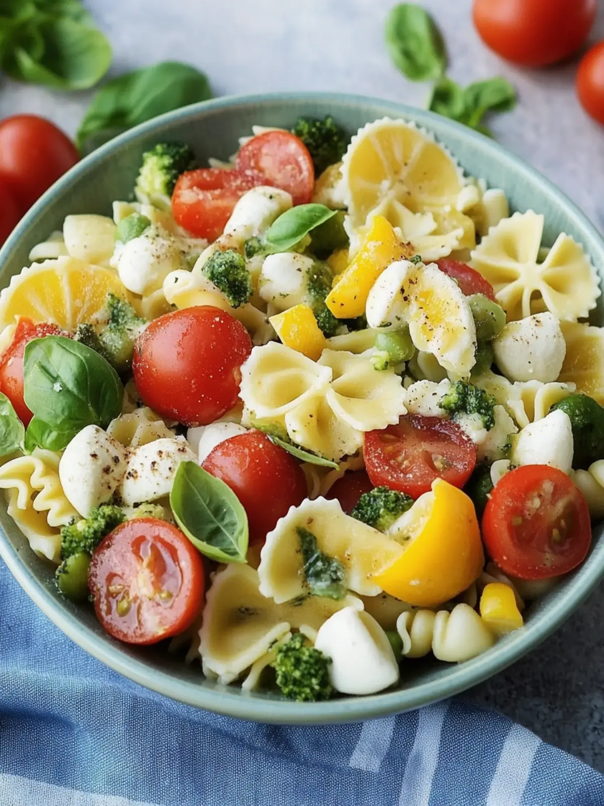 Nudelsalat mit Pesto