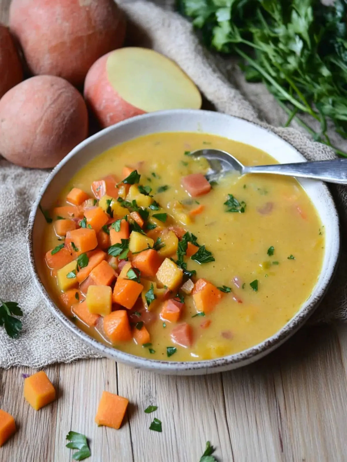 Kartoffeleintopf mit Würstchen