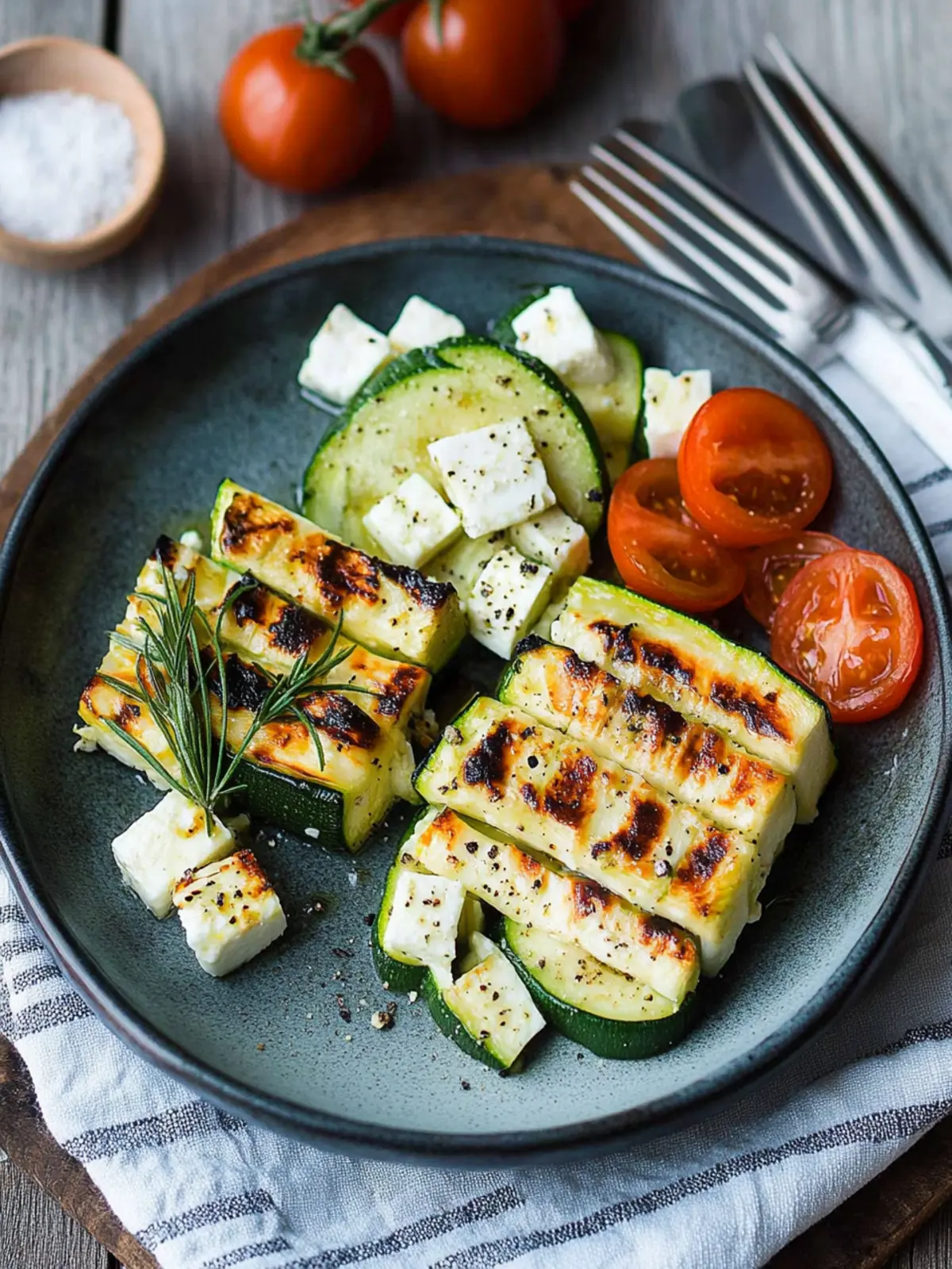 Zucchinipäckchen mit Feta