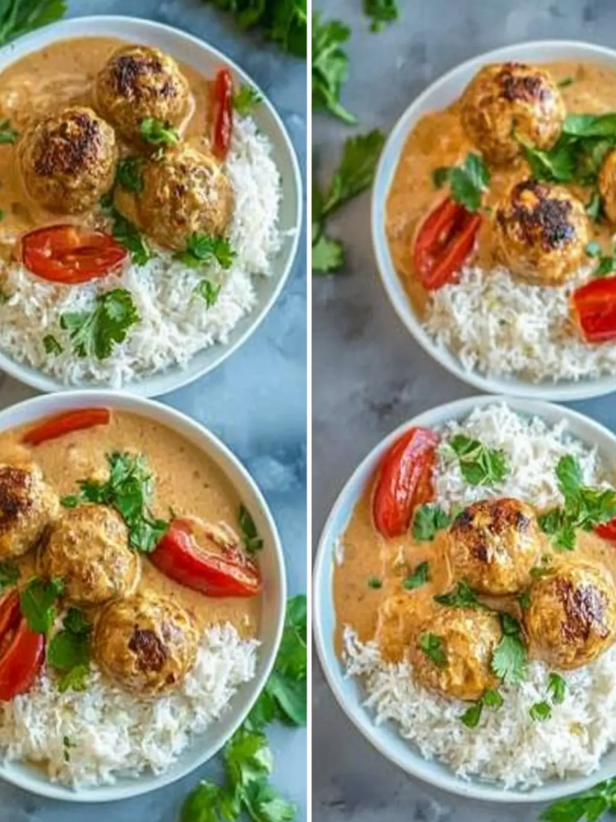 Hackbällchen in cremiger Paprikasauce