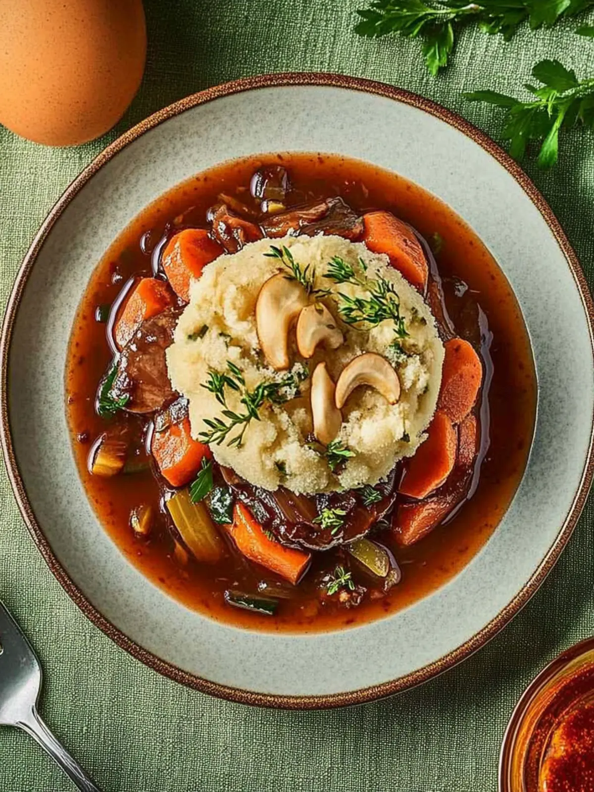Veganes Gulasch mit Pilzen