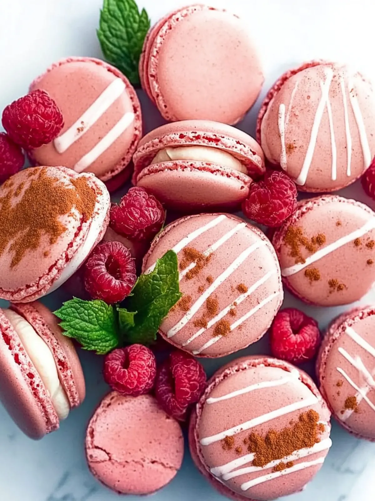 Erdbeer-Macaron-Schalen